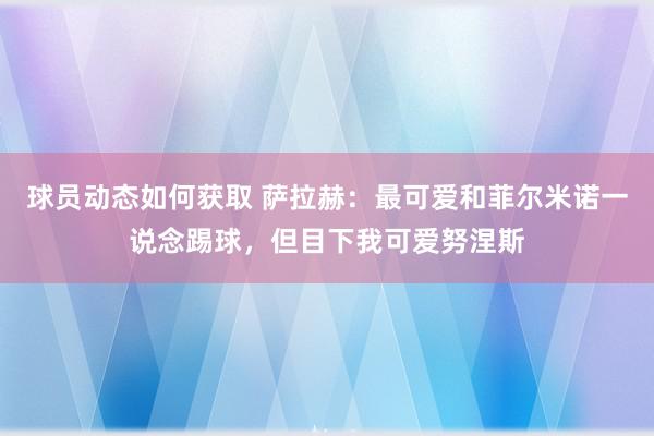 球员动态如何获取 萨拉赫：最可爱和菲尔米诺一说念踢球，但目下我可爱努涅斯