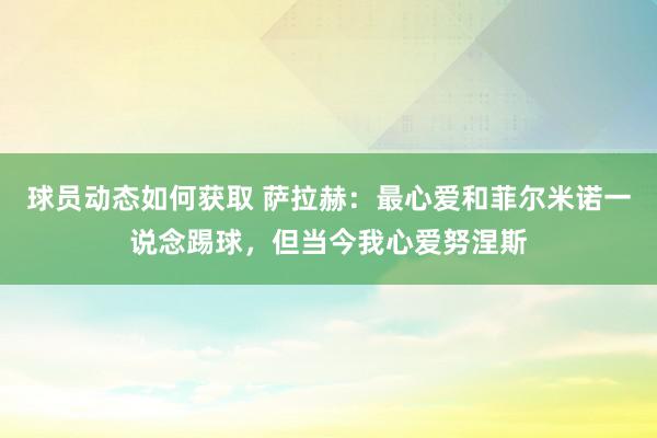 球员动态如何获取 萨拉赫：最心爱和菲尔米诺一说念踢球，但当今我心爱努涅斯