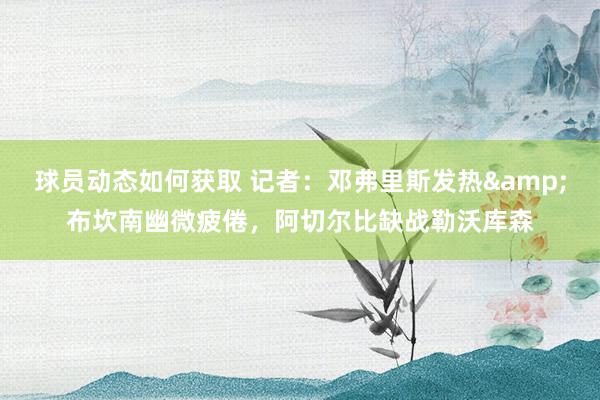 球员动态如何获取 记者：邓弗里斯发热&布坎南幽微疲倦，阿切尔比缺战勒沃库森