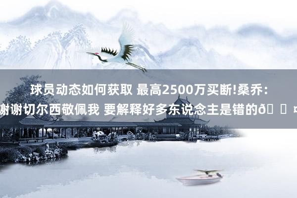 球员动态如何获取 最高2500万买断!桑乔：谢谢切尔西敬佩我 要解释好多东说念主是错的😤