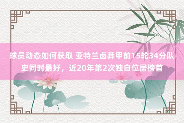 球员动态如何获取 亚特兰卤莽甲前15轮34分队史同时最好，近20年第2次独自位居榜首