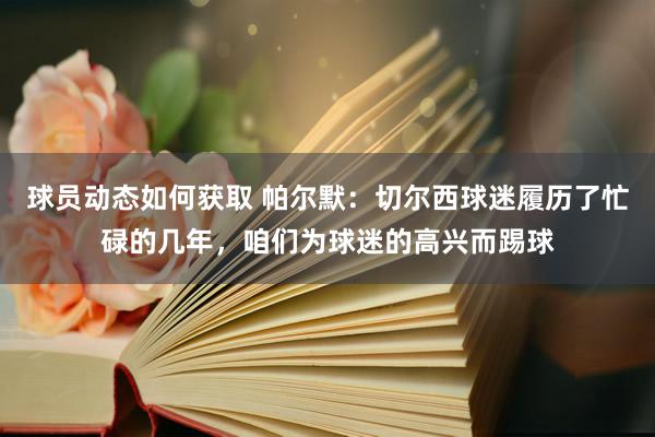 球员动态如何获取 帕尔默：切尔西球迷履历了忙碌的几年，咱们为球迷的高兴而踢球